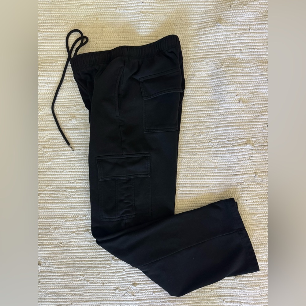 Trendy Queen Womens Cargo Sweatpants Wide Leg Baggy Fleece - Picture 4 of 4